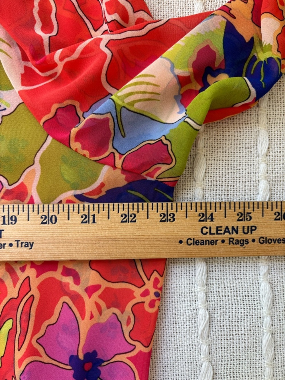 Figueroa & Flower XL Sheer Floral Button Down Blouse Top Boho Chic Bright - Picture 12 of 15